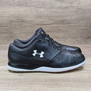 Under Armour Performance SL Men's Size 12 Black Leather Spikeless Golf Shoes